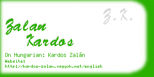zalan kardos business card